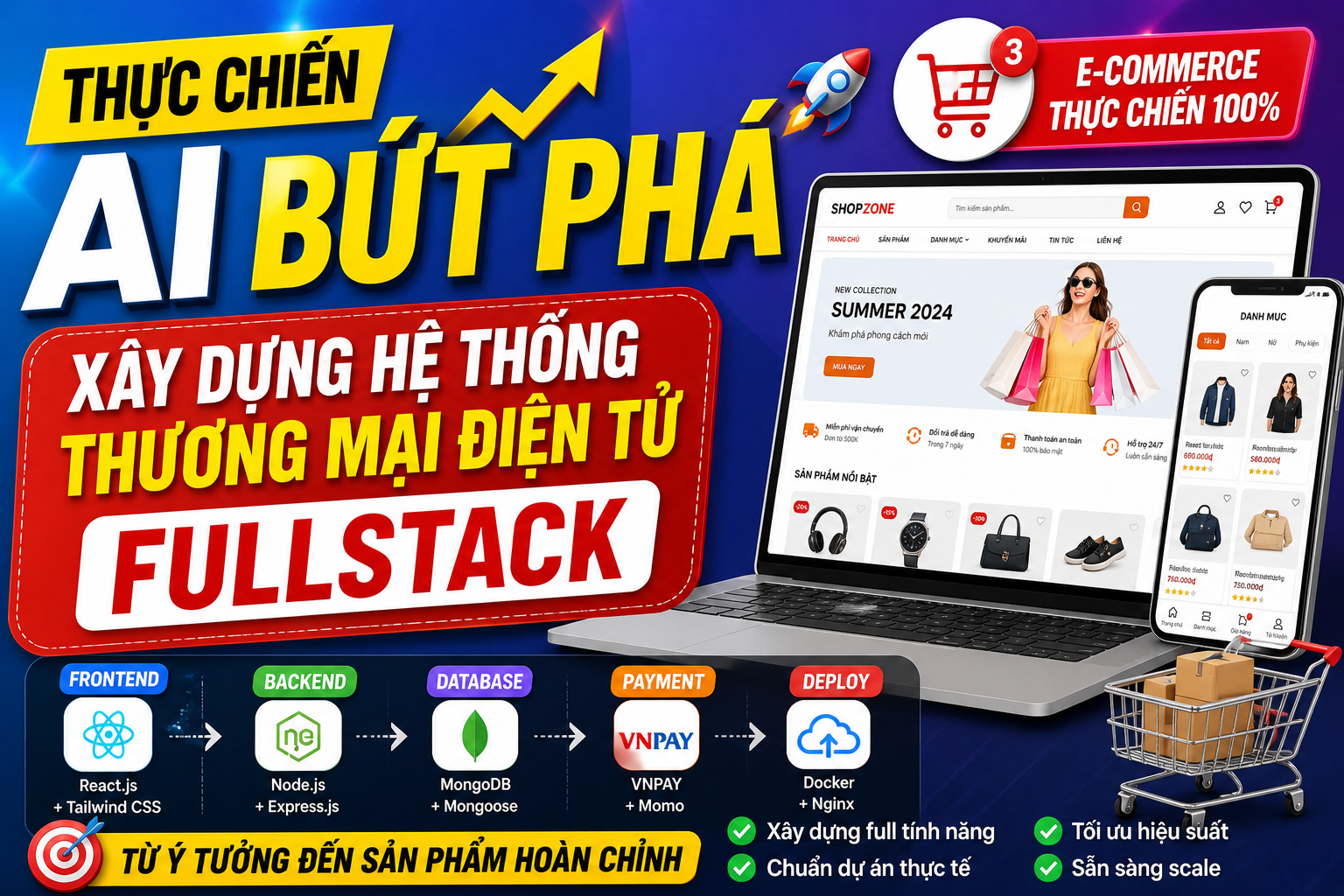 Thực Chiến AI Bứt Phá: Xây Dựng Hệ Thống Thương Mại Điện Tử Fullstack