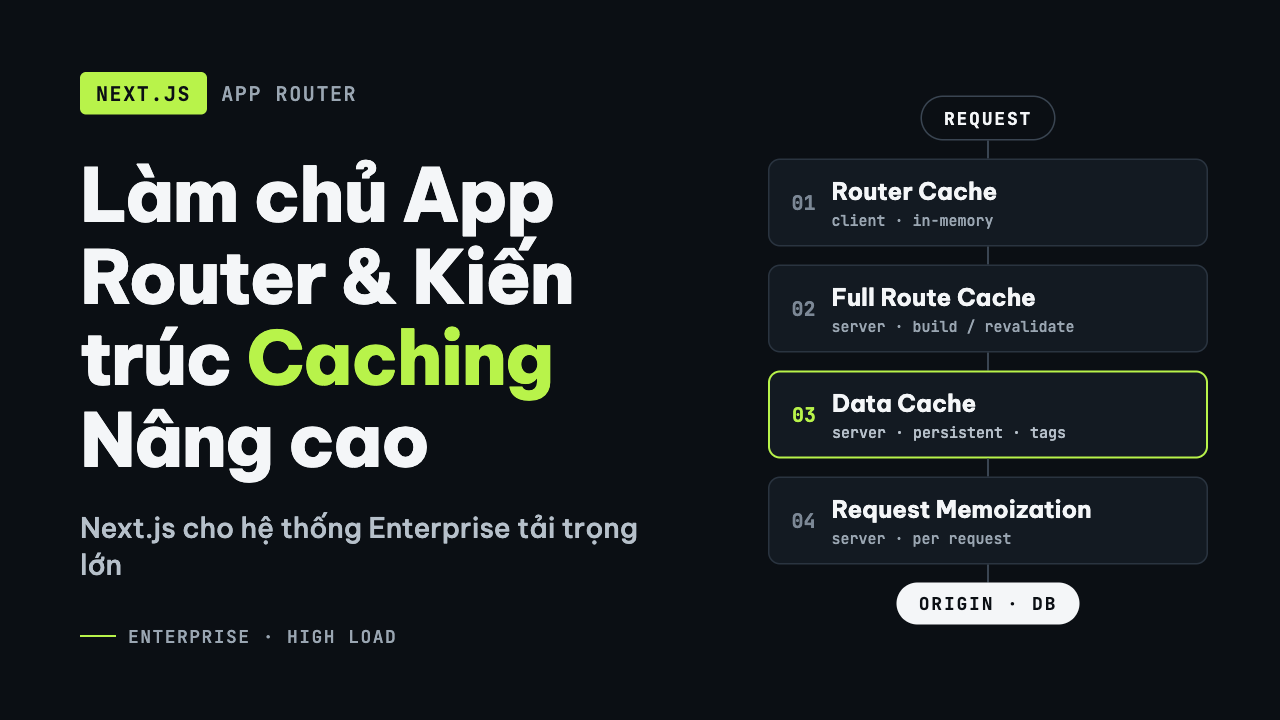 Kỹ thuật làm chủ App Router và Kiến trúc Caching Nâng cao trong NextJS cho Hệ thống Enterprise Tải Trọng Lớn