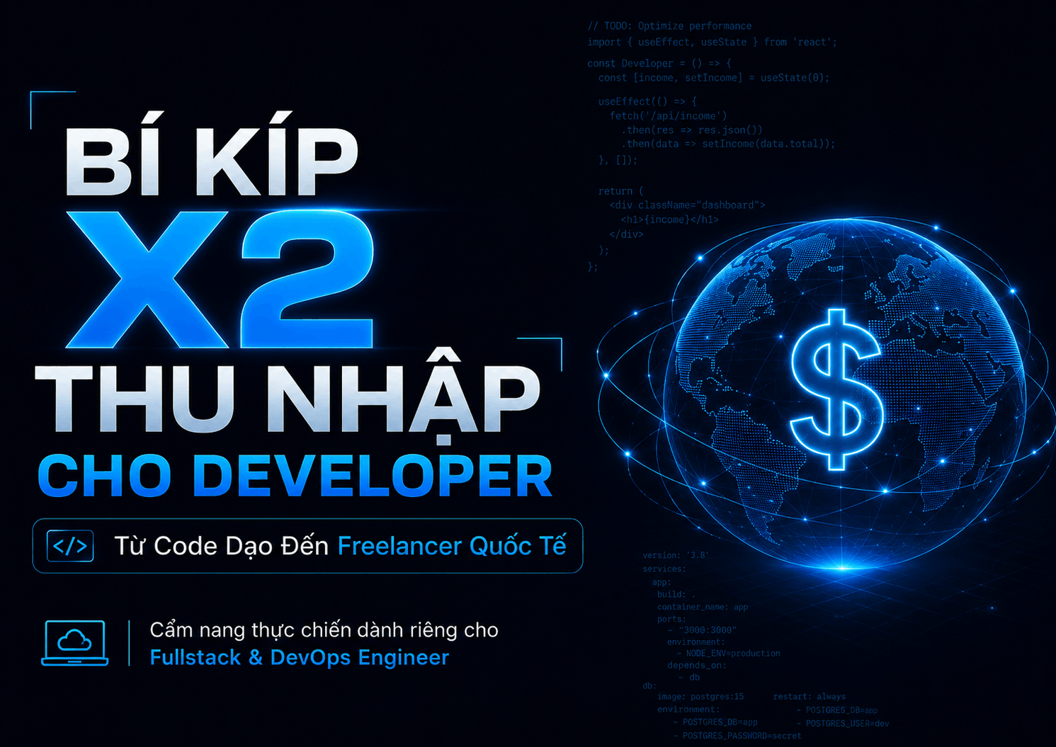BÍ KÍP X2 THU NHẬP CHO DEVELOPER: TỪ CODE DẠO ĐẾN FREELANCER QUỐC TẾ