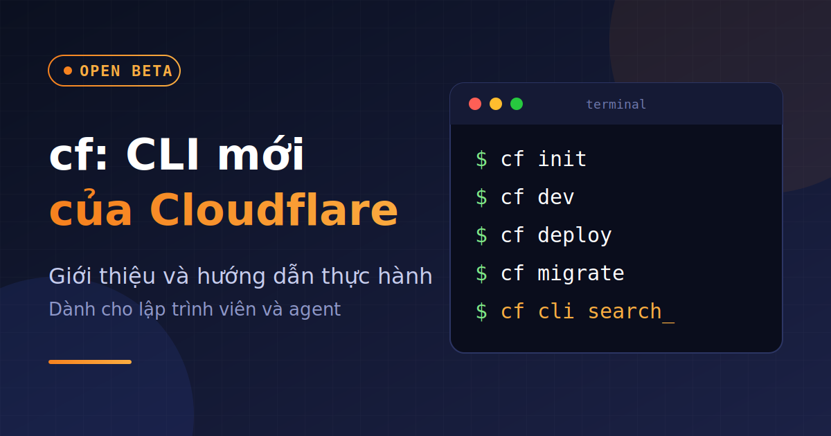 cf: CLI mới của Cloudflare cho cả lập trình viên và agent