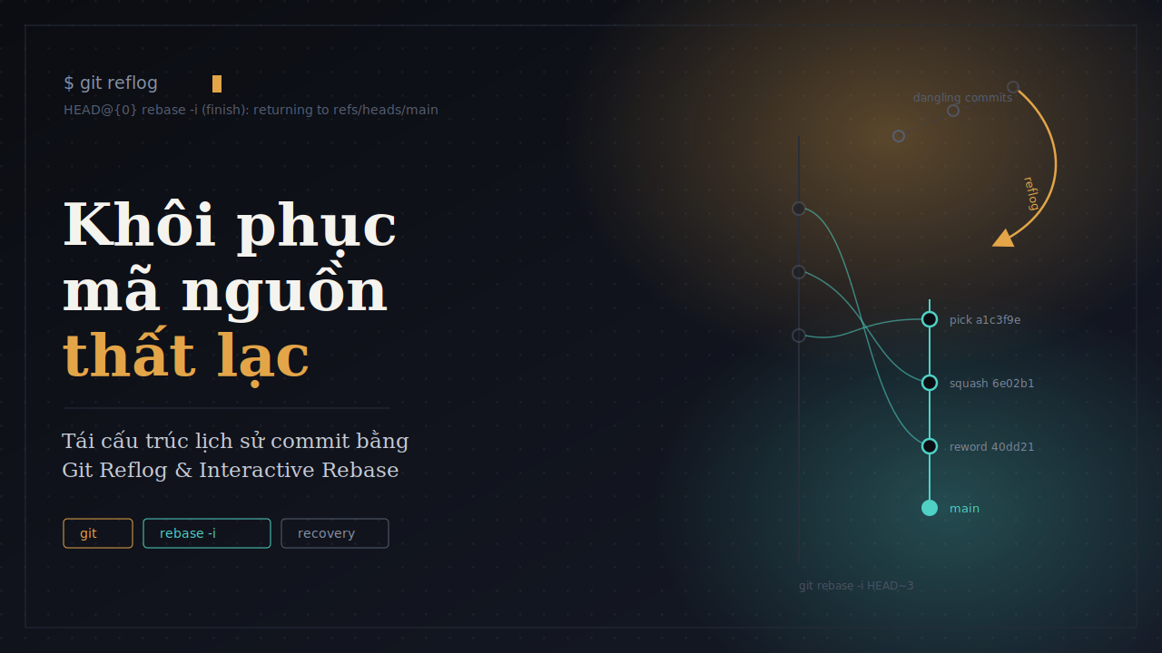 Kỹ thuật Khôi phục Mã nguồn Thất lạc và Tái cấu trúc Lịch sử Commit bằng Git Reflog và Interactive Rebase