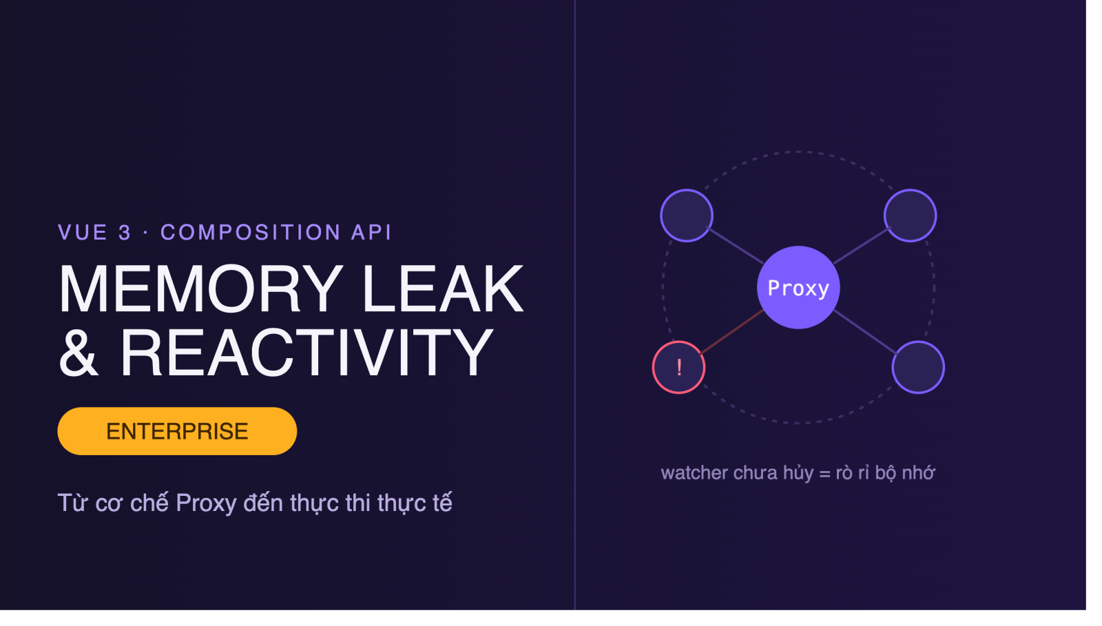 Xử lý Memory Leak và Tối ưu hóa Reactivity System trong Vue 3 Composition API: Từ cơ chế Proxy đến thực thi Enterprise